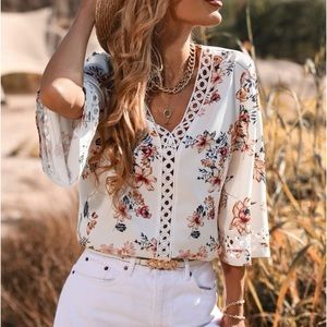 Woman’s floral top. Brand new never worn